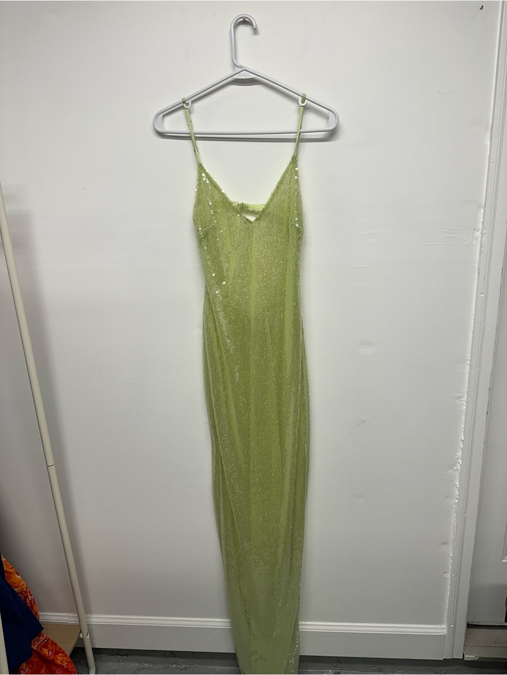 Oh Polly Marlena Sequin Maxi Dress - Light Green - Picture 6 of 11